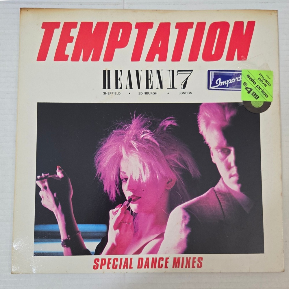 Heaven 17 Temptation 12" Vinyl Single UK Import Black Good Special Dance Mixes